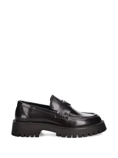 Guess Usa Gorizia Iii Lug-sole Loafers In Black