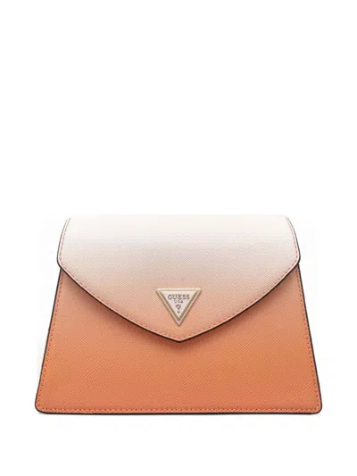 Guess Usa Gradient-effect Crossbody Bag In 橘色