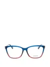 Guess Usa Gradient-effect Rectangle-frame Glasses In Blue