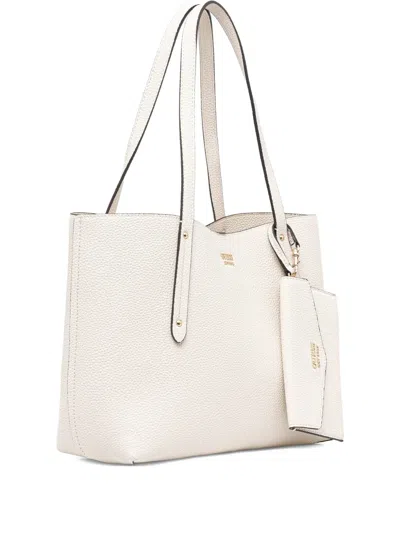 Guess Usa Grain-detail Tote Bag In Neutral