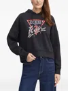 Guess Usa Graphic-print Hoodie In Black
