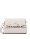 Guess Usa Gregoria Buckle Shoulder Bag In Neutral