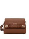 Guess Usa Gregoria Logo-plaque Cross Body Bag In Brown