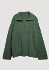 Guess Usa Green Cable Sweater In Green