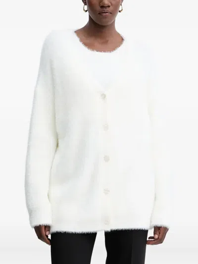 Guess Usa Hailey Buttoned Cardigan In White