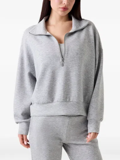 Guess Usa Half-zip Sweatshirt In Gray