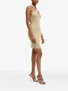 Guess Usa Halter-neck Open-back Mini Dress In Neutral