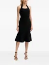Guess Usa Halterneck Ribbed Dress In Black