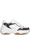Guess Usa Happy Logo-print Chunky Sneakers In White