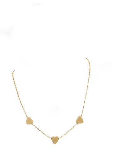 Guess Usa Heart-pendant Chain Necklace In Gold