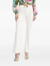Guess Usa High-waisted Flared Jeans In White