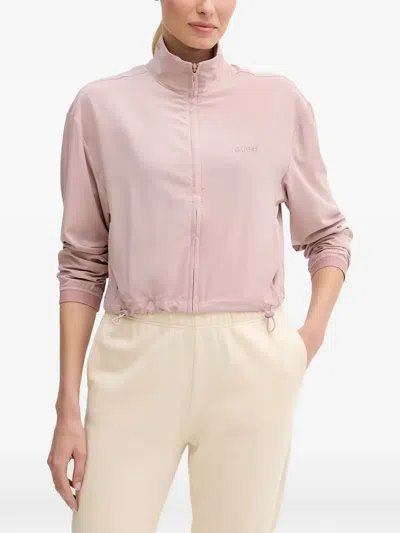 Guess Usa High-neck Sweatshirt In Pink
