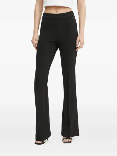 Guess Usa High-waist Flared Trousers In Black