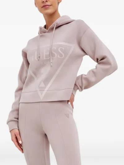 Guess Usa Hooded Graphic Sweater In Pink