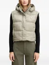 Guess Usa Hooded Padded Gilet In Green