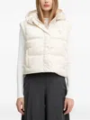 Guess Usa Hooded Padded Gilet In White