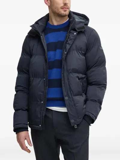 Guess Usa Hooded Padded Jacket In Blue