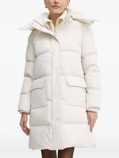 Guess Usa Hooded Puffer Jacket In Neutral