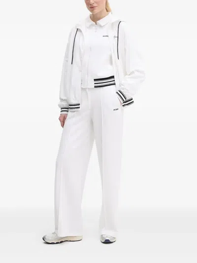 Guess Usa Hooded Zip-front Jacket In White