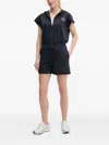 Guess Usa Hooded Zip-front Jumpsuit In Animal Print
