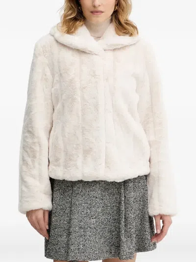 Guess Usa Hook-fastening Jacket In Neutral