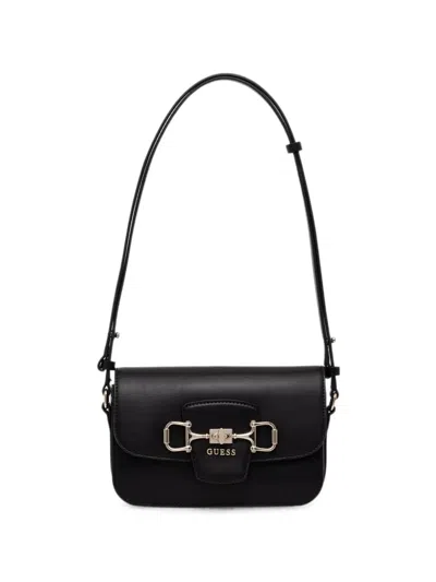 Guess Usa Horsebit-detail Crossbody Bag In Black