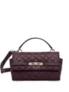 Guess Usa Idra Quilted Tote Bag In Purple