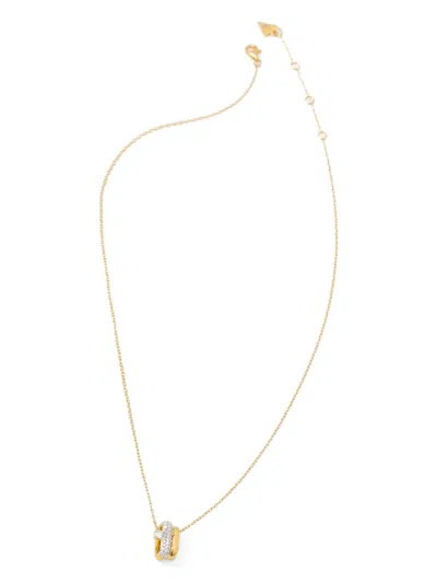 Guess Usa Interlocking-pendant Necklace In Gold