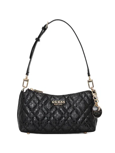 Guess Usa Isemay Quilted Shoulder Bag In Black