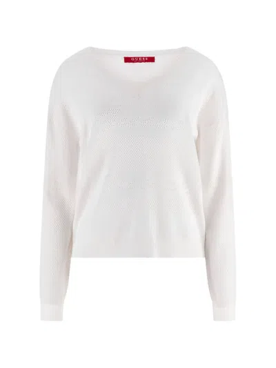 Guess Usa Jalice V-neck Sweater In Neutral