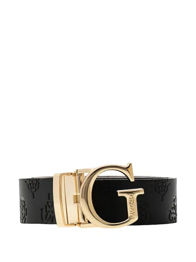 Guess Usa James 4g Logo Belt In Black