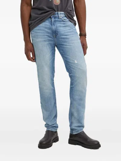 Guess Usa James Distressed-effect Jeans In Blue