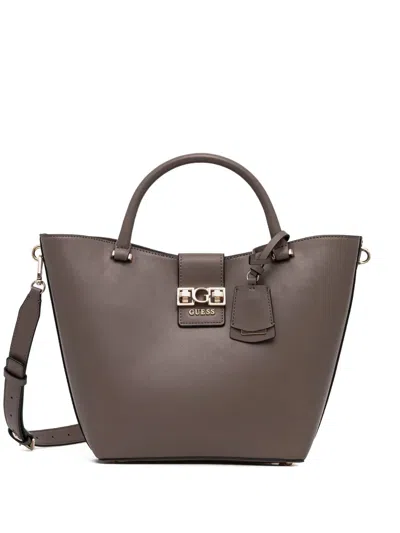 Guess Usa Jane Logo-detail Tote Bag In Gray