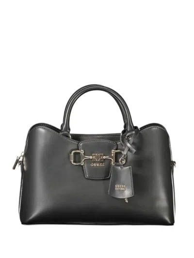 Guess Usa Janie Horsebit Logo-plaque Tote Bag In Gray
