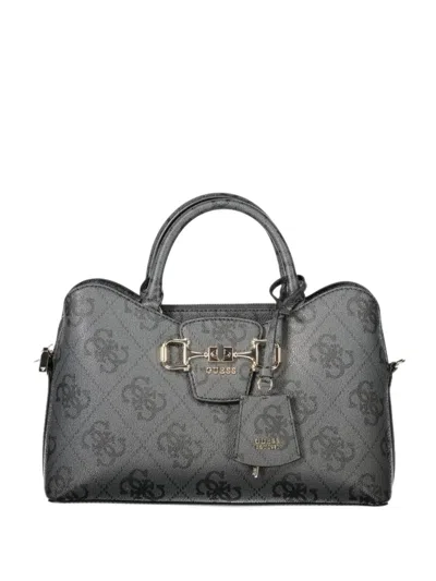 Guess Usa Janie Monogram Horsebit Tote Bag In Brown