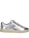 Guess Usa Jazlie Metallic-effect Leather Low-top Sneakers