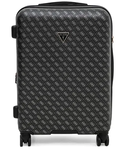 Guess Usa Jesco Spinner Suitcase In Black