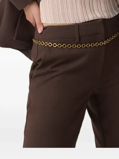 Guess Usa Joandra Trousers In Brown