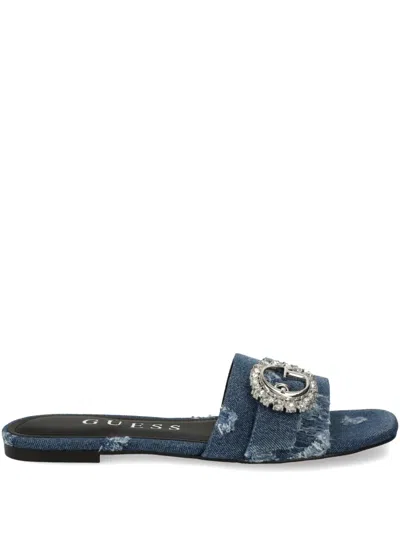 Guess Usa Jolly Mules In Blue