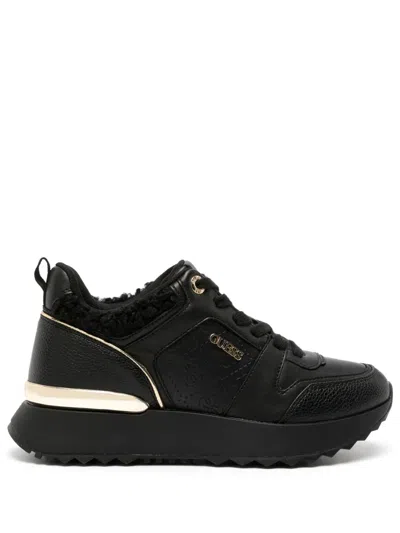Guess Usa Kaddy2 Hardware-detail Sneakers In Black