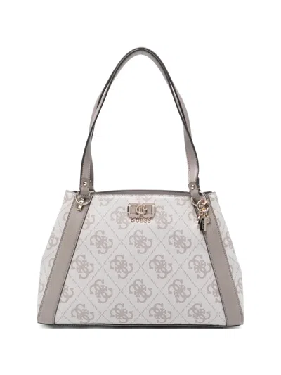 Guess Usa Karnilla Monogram-pattern Leather Tote Bag In Multi