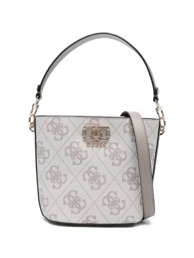 Guess Usa Karnilla Patterned Top-handle Tote Bag In Neutral