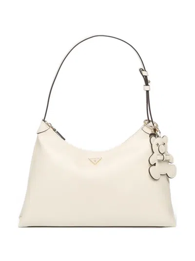 Guess Usa Kassie Teddy-bear Charm Tote Bag In Black