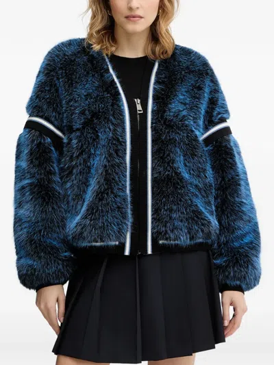 Guess Usa Katia Striped-trim Jacket In Black