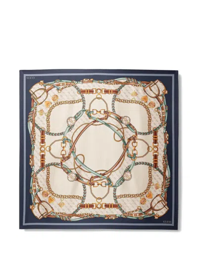 Guess Usa Kefiah 4g Logo Scarf In Multi