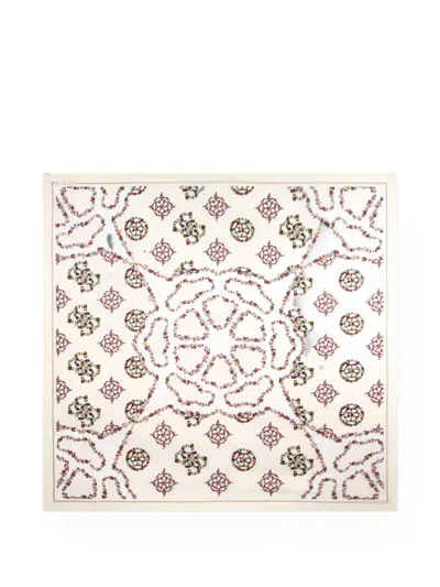 Guess Usa Kefiah Max Scarf 130x130 In White
