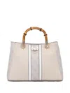 Guess Usa Kerima Bamboo Tote Bag In Neutrals
