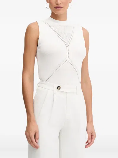 Guess Usa Knitted Sleeveless Top In Black