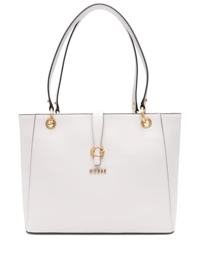 Guess Usa Kuba Tote Bag In White