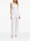 Guess Usa Lace-embellished Jumpsuit In White